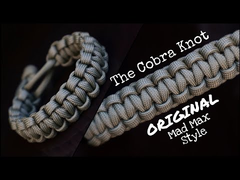 HOW TO MAKE A MAD MAX STYLE ORIGINAL PARACORD BRACELET, SOLOMON COBRA KNOT, SURVIVAL BRACELET, DIY.