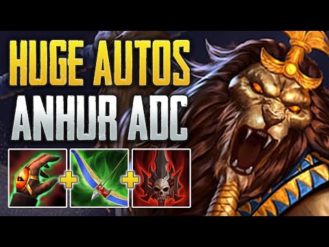 POWER + CRIT ANHUR SLAMS! Anhur ADC Gameplay (SMITE Conquest)
