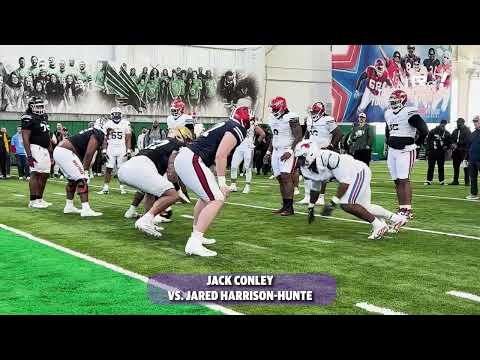 East-West Shrine Bowl Practice: West Team OL vs. DL 1-on-1's