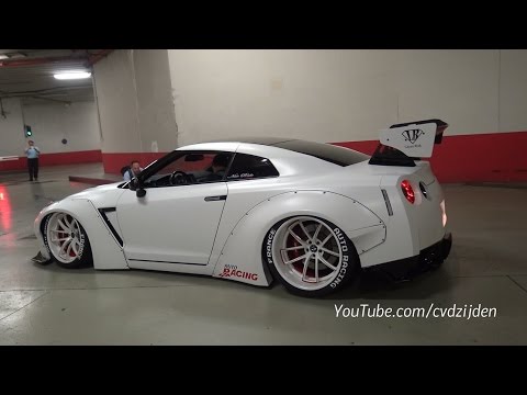 Liberty Walk Nissan GT-R R35 w/ Akrapovic Exhaust - Start up & Accerleration Sound!
