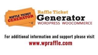 Raffle Ticket Generator v2 Installation and Activation