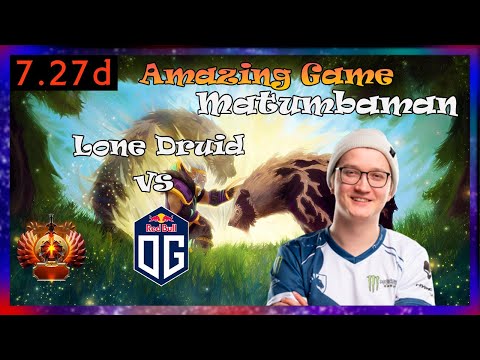 Matumbaman Lone Druid mid vs OG  | Full Gameplay 7.27d | Dota 2 Pro Replays