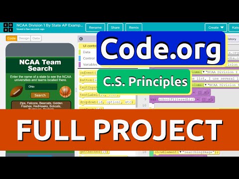 Code Org Performance Task Prep Tutorial Sample Project Example App Written Response Walk Through