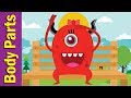 Around a Circle | Body Parts, Verbs & Counting Song | Fun Kids English