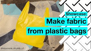 Recycle plastic bags into sewable sheets