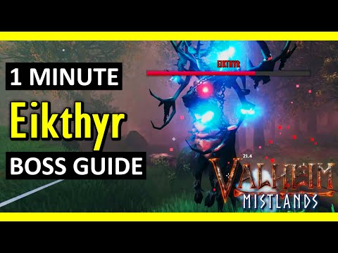 Eikthyr - 1 minute boss guide (first boss) | Valheim (2023)