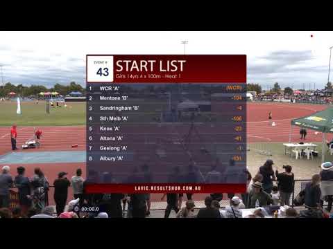 Girls U14 4 x 100m Heat 1 - 2019 SUBWAY State Relay Championships // LAVicTV