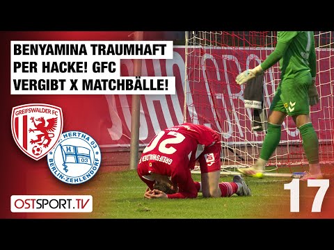 Benyamina scores a stunning backheel goal! GFC squanders match points: Greifswald - Hertha 03 | R...