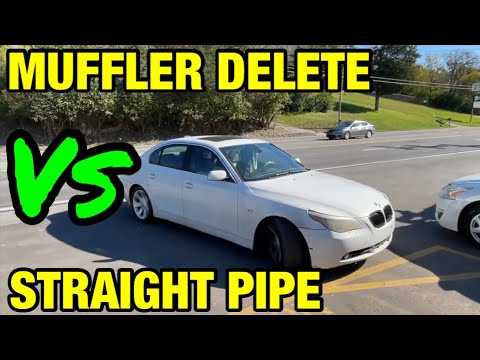 BMW 525i 2.5L I6: MUFFLER DELETE Vs STRAIGHT PIPE!