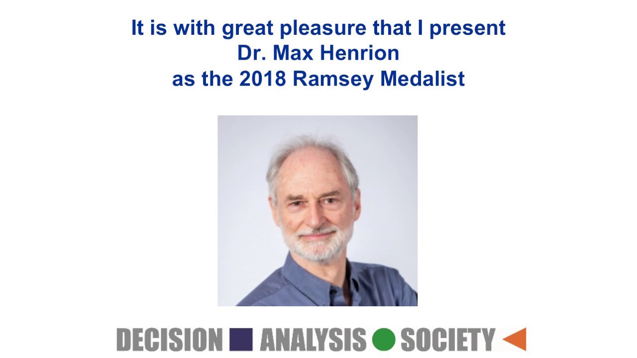 Max Henrion's Ramsey Medal acceptance talk