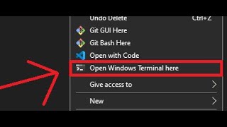 How to Add Open Windows Terminal Here Option to Right-click Menu