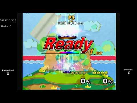 GSS 71 SSBM - Pretty Good (Ice Climbers) vs. bonfire10 (Sheik) - Melee LF