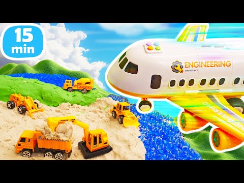 Машины помощники: чиним дамбу и строим новый парк!