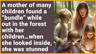 A poor family found a “bundle” in the woods…when the mother looked inside, she was stunned