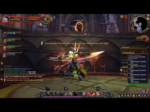 WoW dungeons E92: Scarlet Halls (Protection Warrior + bonus Brewmaster, 8.3.0)