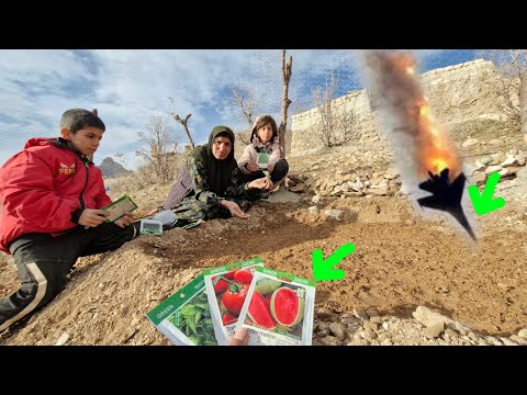 Peaceful Moments Amid War | Nomadic Mother Gardening in the Mountains
