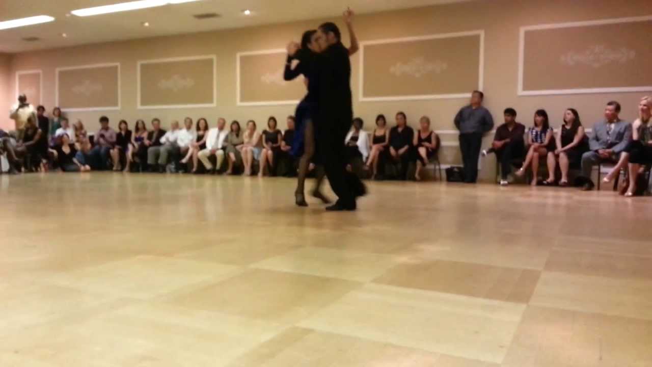 Cyrena Drusine and Alejandro Zacco at Milonga LAX Beautiful New Venue - Elk's Lodge 1/2