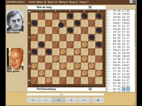 Piet Roozenburg-Wim de Jong 2-0.Draughts
