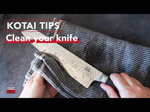 KOTAI TIPS - How to properly clean rusty and stained knives #knife #kitchen #maintenance