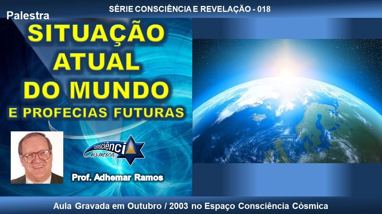 018 SITUAÇÃO ATUAL DO MUNDO E PROFECIAS FUTURAS - Prof. Adhemar Ramos