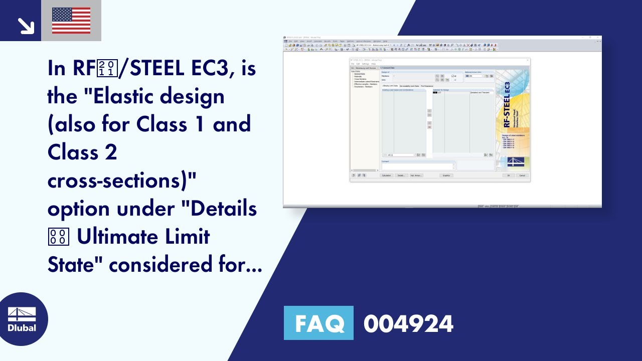 [EN] FAQ 004924 | In RF‑/STEEL EC3, is the "Elastic design (also for Class 1 and Class 2 cross-sections)" ...