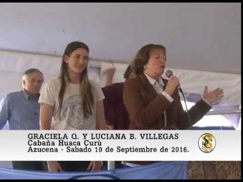 10-09-16 Nota Graciela Q. y Luciana B. Villegas - Cabaña Huaca Curù - Azucena.