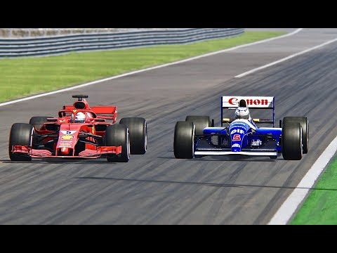 Ferrari F1 2018 vs Williams F1 1991 - Monza