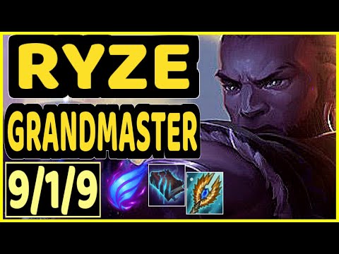MILICA (RYZE) - 9/1/9 KDA GAMEPLAY - EUW Ranked GRANDMASTER
