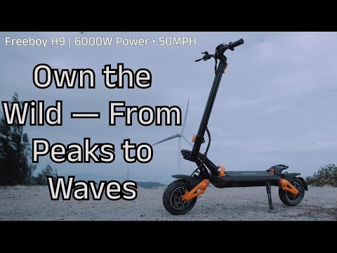 Ride Like a Beast! Freeboy H9 Electric Scooter 50 MPH Top Speed + Off-Road Tires