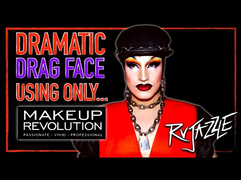 DRAMATIC DRAG FACE using only MAKEUP REVOLUTION | RUJAZZLE