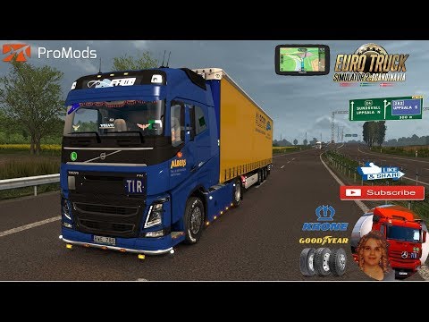 Euro Truck Simulator 2 (1.35) Volvo FH 2012 by Eugene Delivery to Sweden Promods + DLC's & Mods