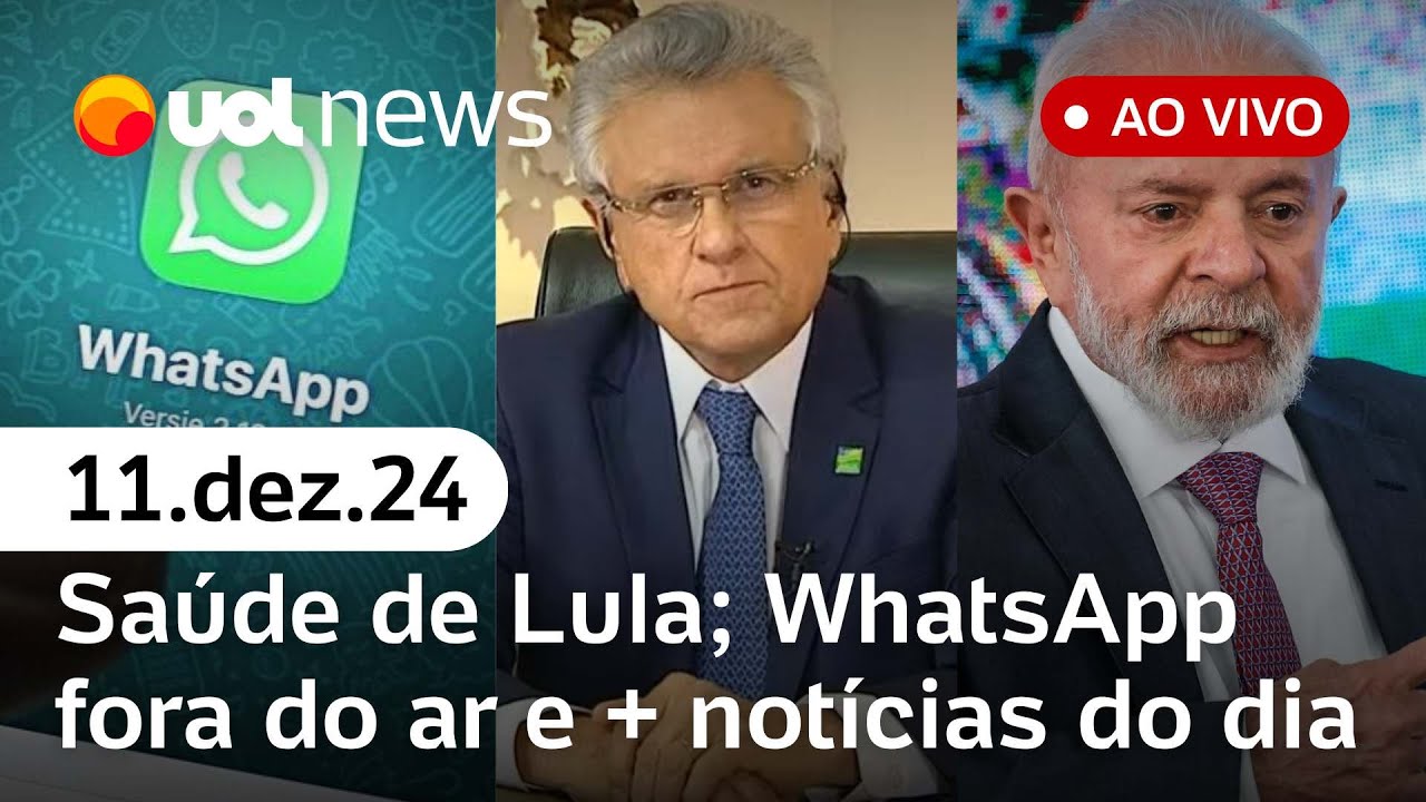 Lula passará por novo procedimento na cabeça; Caiado inelegível e WhatsApp fora do ar | UOL News