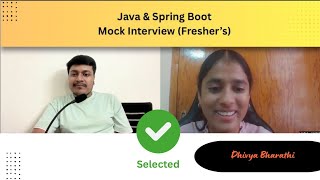 ✅ Mock Interview | Java & Spring Boot | Fresher's | Full Stack Developer Interview Preparation