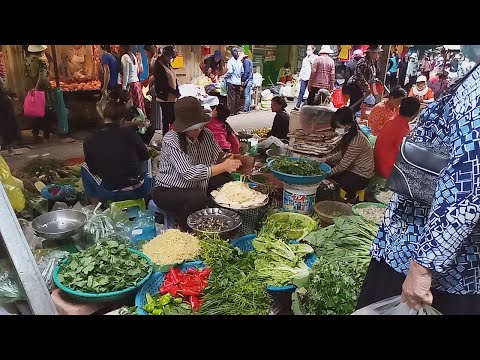 Natural Living In Cambodian Market - Daily Fresh Food In The City- Food Near Me