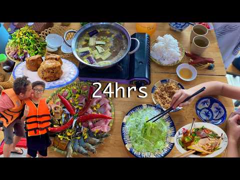 24hrs Eating Southern VIETNAMESE Street Food in the Mekong River City, Can Tho