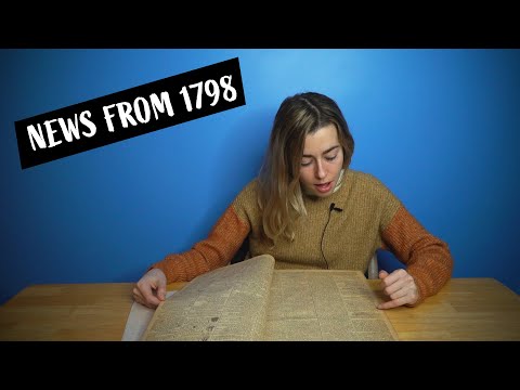 Historical News from 1798 | Antique newspaper reading