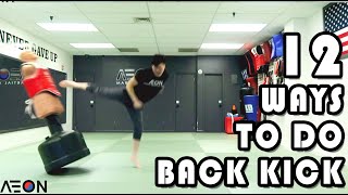 Taekwondo: 12 ways to do a Back Kick - Quick Video