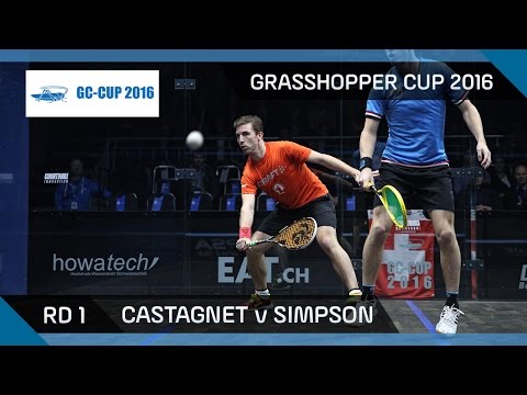 Squash: Castagnet v Simpson - Grasshopper Cup - Rd 1 Highlights
