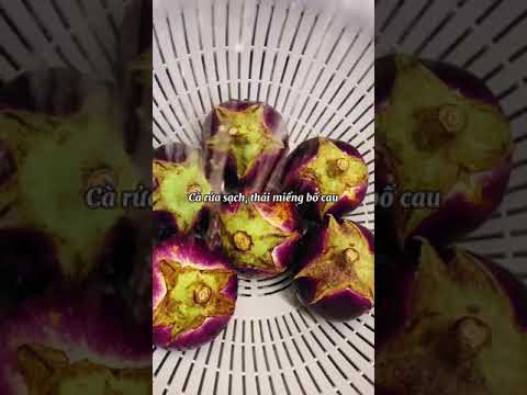 Cách nấu canh cà tím bung đậu thịt đơn giản