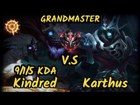 M19 Kreox (KINDRED) vs KARTHUS - 9/1/5 KDA JUNGLE GAMEPLAY - EUW Ranked GRANDMASTER