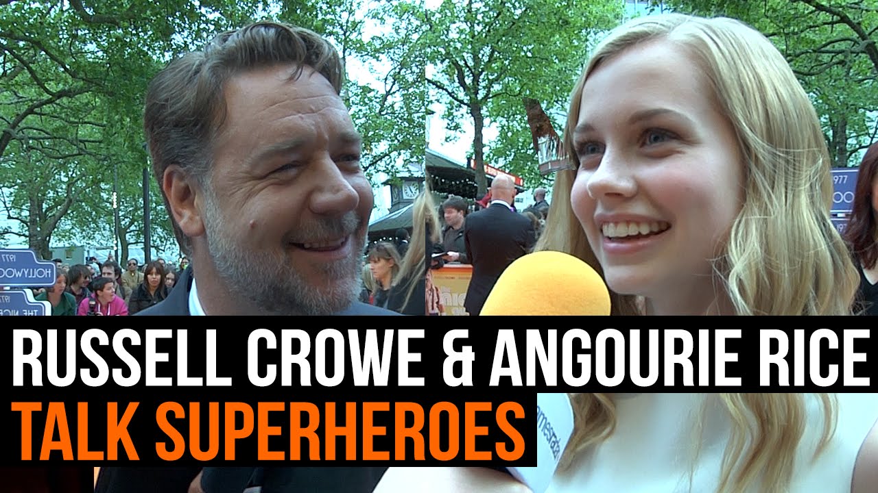Russell Crowe and The Nice Guys cast talk superheroes - YouTube