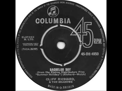 UK New Entry 1962 (262b) Cliff Richard & The Shadows - Bachelor Boy