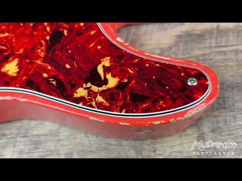MyDream Partcaster Custom Built - Fiesta Red Relic'Art Hepcat image 14