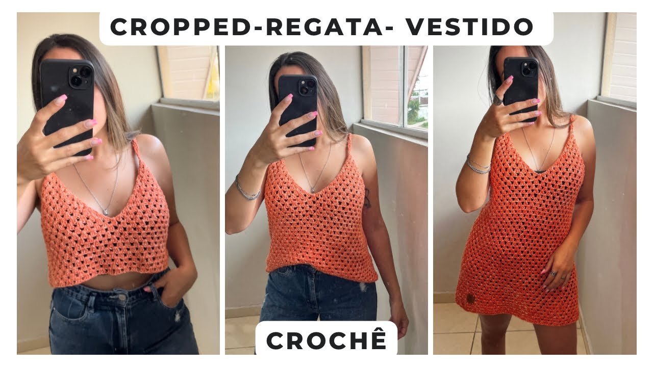 Cropped - Regatta - Crochet dress - Practical and economical @HandmadebyMih