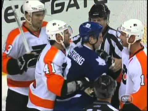 NHL Hockey Fight: Maple Leafs vs. Flyers 9/23/2010 (part 5)