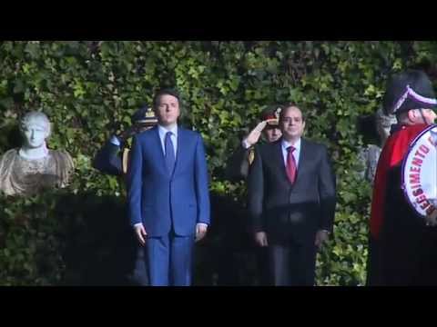 Renzi incontra il Presidente della Repubblica Araba d’Egitto (arrivo)