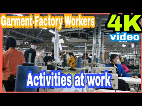 [Video 4K] | This video recording of workers in Cambodia factories
