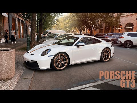 Porsche 911 GT3 (992) in Prague| Start up, acceleration and camera flyby