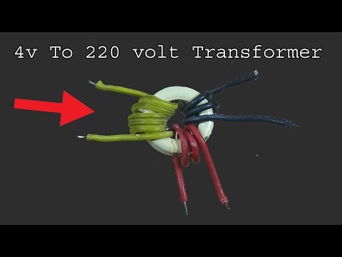 How to make a Transformer, 4 v to 220 volt diy transformer Video