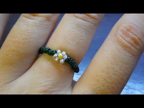 КОЛЬЦО ИЗ БИСЕРА РОМАШКА для начинающих |DIY| TREND 2021| Luba Cute